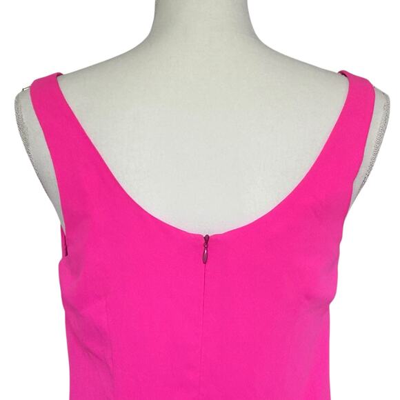 AMANDA UPRICHARD Selia Sleeveless Mini Shift Dress in Hot Pink-Size S - Picture 7 of 9